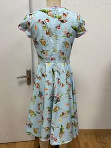 Vestido largo elegante con estampado de flores para mujer otoño nuevo estilo palaciego espuma mangas cortas Natural ecológico <span class=keywords><strong>boutique</strong></span> al por mayor - Product Image 4