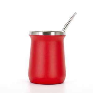 <b>Reusable</b> Tumbler Double Wall 304 Stainless Steel 8oz Tea Mug Yerba Mate <b>Cup</b> With Straw - Product Image 5