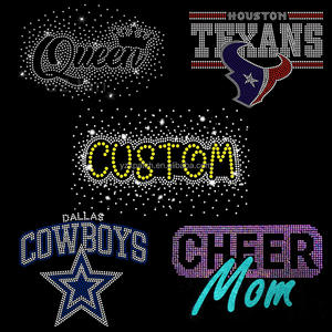 Logotipo personalizado Hotfix Strass Plantilla Patrón <span class=keywords><strong>Rhinestone</strong></span> Transferencia de calor diseñada para camisas y vestidos con diamantes de imitación personalizados - Product Image 2