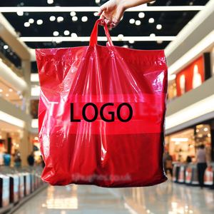 Eco Friendly OEM Disposable <strong>Personalised</strong> Recycled Big Clothing Shoe Soft Loop Handle <strong>PE</strong> Heavy Duty Supermarket Shopping <strong>Bag</strong> - Product Image 2