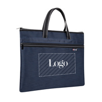 Bolso de Oficina para Hombre, Impermeable, para Reuniones, con Cierre, Gran Capacidad, para Documentos, Regalo Empresarial, con Logotipo Personalizado
