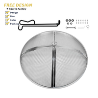 Protection anti-étincelles pour foyer extérieur en acier inoxydable et accessoires de feu de camp avec poignée pliable et pique à brasero amovible
