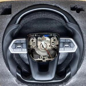 Volante de Cuero Negro Brillante para Toyota Land Cruiser LC300 Hilux Revo LC 70 79 Fortuner 2017-2021, Gran Venta - Product Image 5