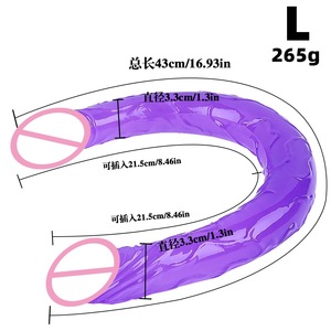Adult <span class=keywords><strong>Sex</strong></span> Produkte <span class=keywords><strong>Double</strong></span> Headed Simulation <span class=keywords><strong>Penis</strong></span> Längliche transparente Silikon Dildo Mastur bator Rod - Product Image 3