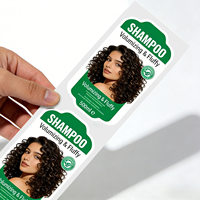 Étiquette de bouteille de shampoing imprimée en couleur, sur mesure, grande taille, finition brillante, autocollant adhésif pour après-shampoing, fournisseur de marques de premier plan PT