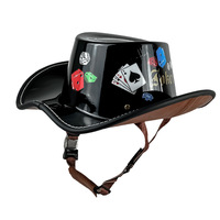 Casque Demi-Coque Style Rétro Cowboy Vintage pour Moto et Équitation – Idéal Été, Décontracté, Artistique – Vente en Gros Usine