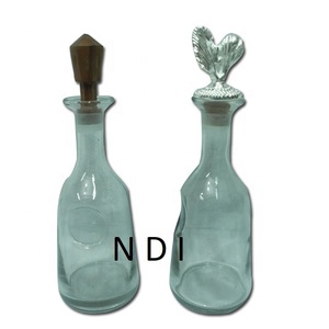 Handmade Designer <b>Cork</b> Lid Decorative Glass <b>Bottle</b> Liquid Perfume Storage Glass <b>Bottle</b> For Best Quality Large Glass <b>Bottles</b> - Product Image 1