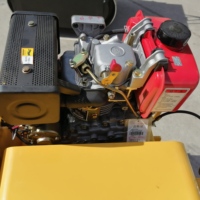 NOUVEAU Mini Compacteur Double Tambour Vibratoire Autoporté de 550 kg pour un Travail d'Asphalte Efficace