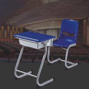 Conjunto de Escritorio y Silla Escolar Masao, Individual, Altura Ajustable, Estructura de Hierro, Tamaño Convencional para Uso en el Aula - Product Image 1