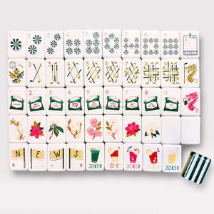 Tessere Mahjong Golf Masters, Nuovo Design Moderno, Campo Verde Pieghevole, 160 Pezzi in Acrilico Ecologico, Tessere Mahjong Portatili Americane - Product Image 1