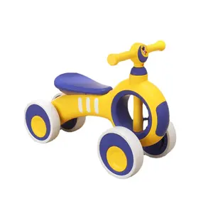 Kinder Loopfiets Met Verlichting En Muziek 1-3 Jaar Baby Peuter Pedaal-Less 4 Wheel Fiets