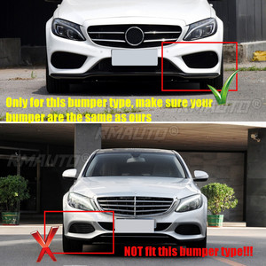 3Pcs W205 Car Front Lip Chin Bumper Lip Spoiler <b>Splitters</b> Body Kit for Mercedes for Benz C-Class W205 C250 C300 C350 2015-2018 - Product Image 2