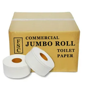 Fournisseur en gros chine gaufrage 100% pâte vierge dans un lieu public commercial rouleau de papier toilette 2 plis jumbo