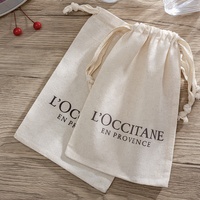 Pochette à cordon en coton et lin beige avec logo personnalisé, étui pour lunettes de soleil, poussière de lin doux, emballage cadeau, logo personnalisé