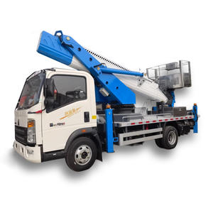 Camión de trabajo aéreo eléctrico Howo de 30m con plataforma de brazo recto, vehículo de operación de gran altitud de nueva condición diésel con cesta - Product Image 3