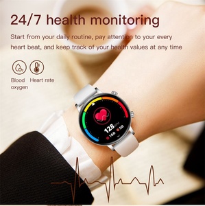 MK96 Rose Gold Smart Watch with Silicone Strap for Women Health Fitness Tracker Heart Rate Monitor 100+ Sports BT Calling - Product Image 5