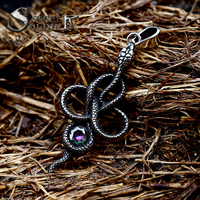 Collier pendentif serpent punk SS8-774P avec pierre, bijoux punk pour hommes et femmes, forme unique, vente en gros