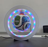 Balón de Fútbol Magnético Levitante Giratorio con Luz LED, Lámpara Decorativa de Escritorio