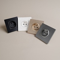 Enchufe de pared de tipo francés moderno de alta calidad para el hogar enchufe eléctrico de la UE 16A 220V salidas de Material de cobre para Smart Home Gold