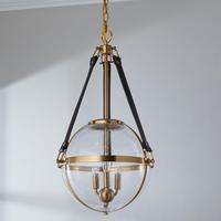 Lustre moderne nordique personnalisé en verre et cuir pour la maison, le salon, la cuisine, la chambre à coucher, le chevet, le bar