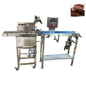 Automatic 8Kg per batch Chocolate coating machine for candy chocolate bar machine mini chocolate enrobing machine