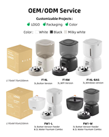 Mangeoire automatique pour animaux de compagnie Mangeoire auto-alimentée pour chiens 3L Enregistreur vocal 10S chronométré Distributeur automatique de nourriture pour chats à double alimentation