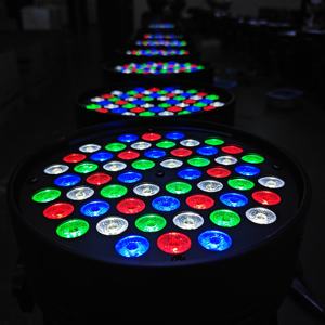 Fábrica al por mayor 54 RGB LED Par lámpara DMX512 <span class=keywords><strong>luces</strong></span> de escenario económicas <span class=keywords><strong>para</strong></span> bodas DJ bares y discotecas fiestas - Product Image 1