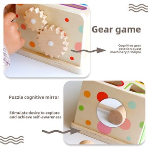 Boîte à <span class=keywords><strong>tiroir</strong></span> <span class=keywords><strong>Montessori</strong></span> multifonctionnelle en bois à double <span class=keywords><strong>tiroir</strong></span> pour enfants, jouets de développement de l'intelligence pour l'éducation précoce - Product Image 4