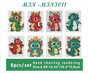 N-Mini011 Juego de 8 Kits de Pintura de Diamantes Personalizados con Diseño de Paisaje en Miniatura, con Marco, Arte en Lienzo Ecológico para Hacer en Casa - Product Image 2