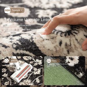 Tapis de style persan Salon Chambre à coucher Tapis bohème vintage Tapis antidérapant Tapis de sol pour canapé Résistant à la saleté Facile d'entretien Lavable - Product Image 4