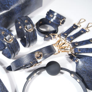 Üreticinin Seksi SM Çift Seks Oyuncağı Yılan Derisi Rahat Üst Düzey Bağlama Seti Yetişkin Çift Seks Oyuncağı - Product Image 6