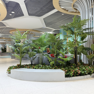 Nghệ thuật trang trí cây nhân tạo trong nhà chậu cây cây cây bonsai cao su Lá cây nhựa lá trang trí ngoài trời nhiệt đới - Product Image 2