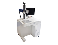 Machine de marquage au laser à fibres optiques imprimée en couleur 3D pour métal/plastique/étiquettes/chaînes de clés/stylos