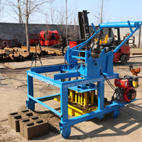 Démarrez une nouvelle petite entreprise : Machine manuelle de fabrication de briques en terre compressée à moteur diesel