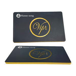 Custom Gold Edge CR80 Size PVC Blank Card Gild Edge PET Membership Card RFID Hotel Key Card