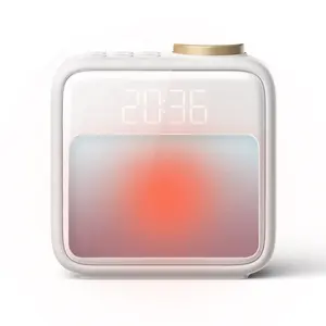 2023 New Multifunctional pink led night light wireless charger digital alarm clock with night light digital alarm clock for kids