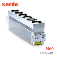 Zamia CO2 Metal Laser 60W 10, 6um/9.3um RF CO2 Tabung Laser untuk Penanda Terbang