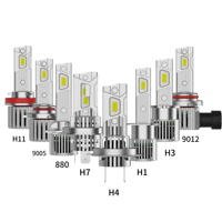 Nouveau phare LED de voiture 2026 H16JP/H16EU/H27/9005/9006/9012/9004/9007 35W 4000LM 6000K LED 12-24V en aluminium universel