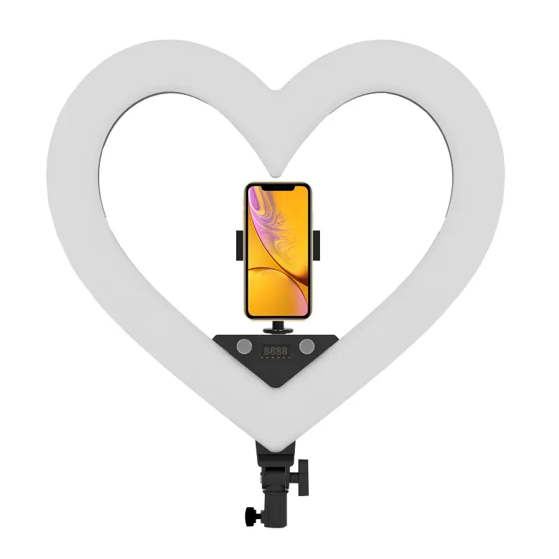 Dropshipping tongkat Selfie dudukan Tripod berputar, warna-warni 18 inci rias wajah streaming langsung YouTube lampu Tiktok untuk telepon