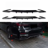 Diffuseur de pare-chocs arrière ABS noir brillant, style 3 pièces, pour BMW Série 7 G11 G12 2019-2022