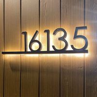 Livraison rapide, panneaux de numéros de maison rétroéclairés, numéros d'adresse de maison, numéros de maison en 3D éclairés par LED