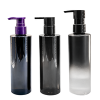 Bouteille de shampoing 250 ml en PET avec pompe à pression, sac de protection, pour cosmétiques personnalisés OEM Chine, gel douche, sérum de soin rayé, en plastique