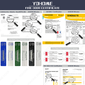 Porte di Sicurezza Ignifughe per Camere d'Albergo a 5 Stelle, Certificazione U-<span class=keywords><strong>L</strong></span>, Resistenti al Fuoco per 60 Minuti, Porte in Legno - Product Image 3