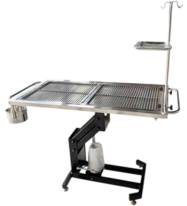 Meja Operasi Hidrolik Kompak untuk Hewan Peliharaan - Meja Operasi Hewan dari Baja Anti Karat dengan Pedal Kaki & Jaring Drainase - Product Image 4