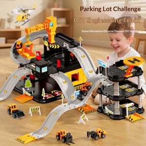 Set Educativo di Parcheggio per Auto in Plastica, Rampa Multilivello Smontabile, Giocattoli DIY per Bambini - Product Image 1