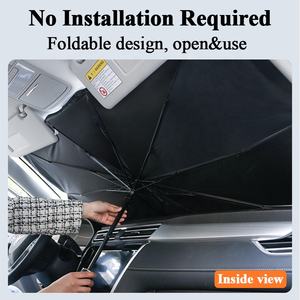Pare-soleil de fenêtre avant de voiture avec logo personnalisé Parasol pliable avec protection contre les <span class=keywords><strong>UV</strong></span> Parasol de protection de pare-brise avant pour toyota - Product Image 5