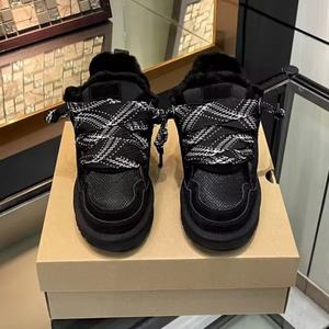 Bottes d'hiver de luxe en peau de mouton de haute qualité, classiques, à talon plat, authentiques, épaisses, courtes, thermiques, rehaussantes - Product Image 4