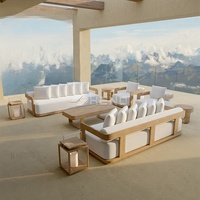 Meubles de jardin de luxe personnalisés, design imperméable, canapé de jardin, chaise, canapé en teck, meubles d'extérieur en teck