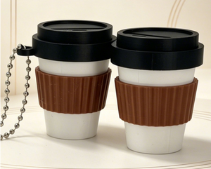 พวงกุญแจรูปกาแฟ แก้วกาแฟ ของเล่นคลิกเกอร์แบบกดได้ พวงกุญแจสั่งทำพิเศษ พิมพ์ 3 มิติ ของเล่นคลายเครียด บรรเทาความเครียด - Product Image 2