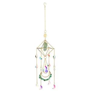 Natural Crystal Handmade Hanging Sun Catcher Crystal Sun Catchers Hanging Suncatche Prism Rainbowmaker DIY